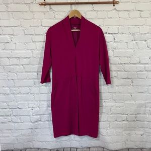 Patagonia fuschia cotton stretch 3/4 sleeve dress
